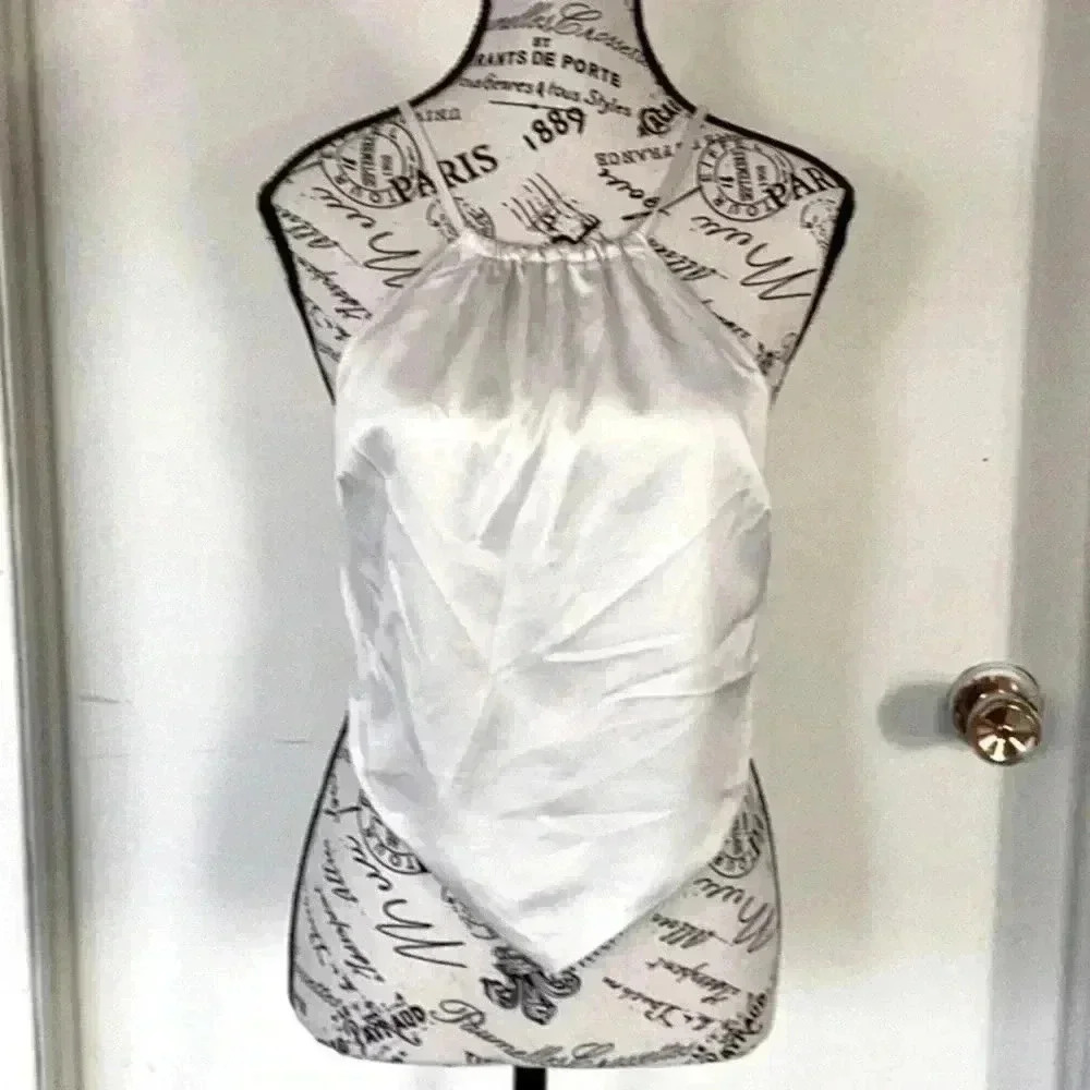 NWOT Dynamite Satin Halter Top in Size Small